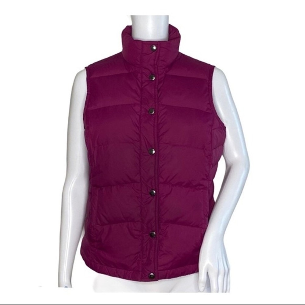 Lands End‎ Jacket Women Small Pink Down Vest Preppy Casual Campcore Cabincore